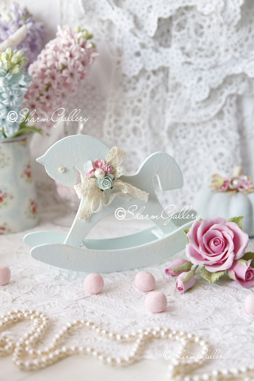 Лошадка - качалка "Мятная". Деревянная игрушка.