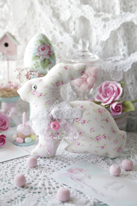 "Sweet pink Bunny". Зайчик интерьерный.