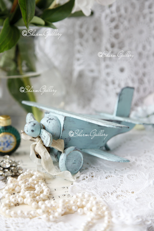 Самолетик "Good flight". Деревянная, интерьерная игрушка.