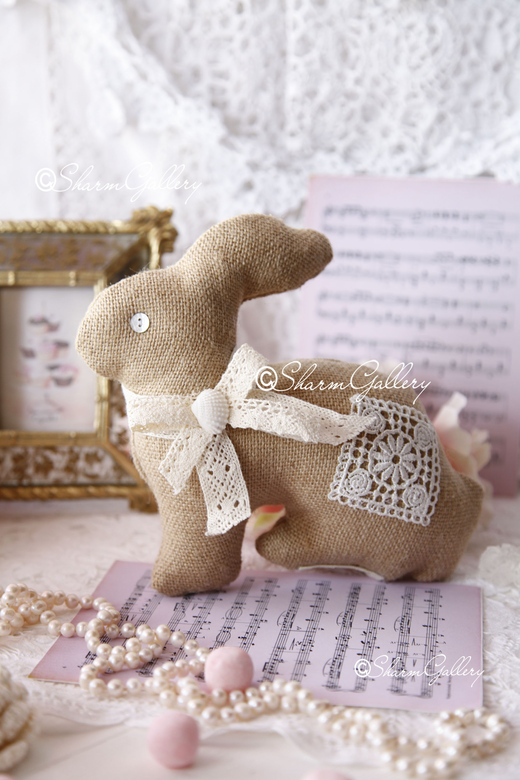 Зайчик интерьерный в "Эко" стиле.