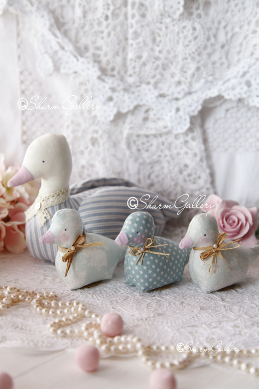 "Папа - утка с утятами". Интерьеная кукла