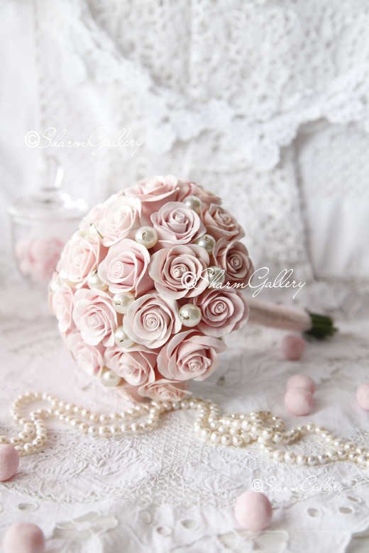 Букет "Нежность", полимерная глина.