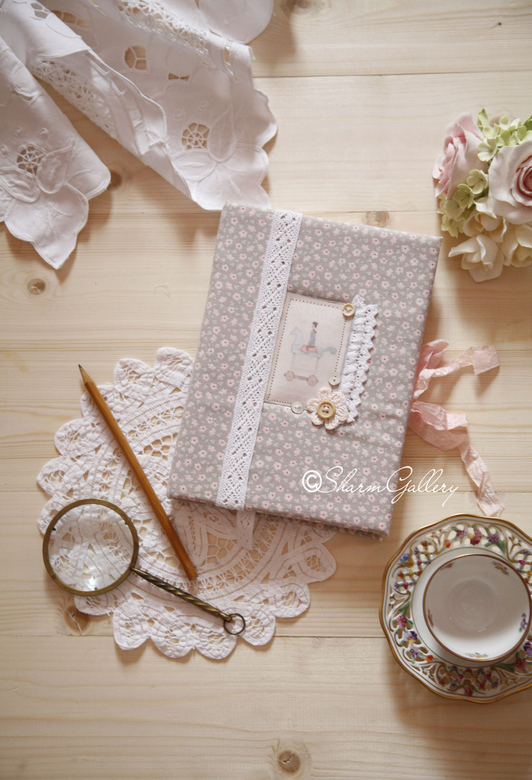 Блокнот ручной работы - "Misty flowers".