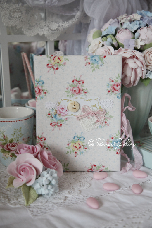 Блокнот ручной работы - "GreenGate Rose".