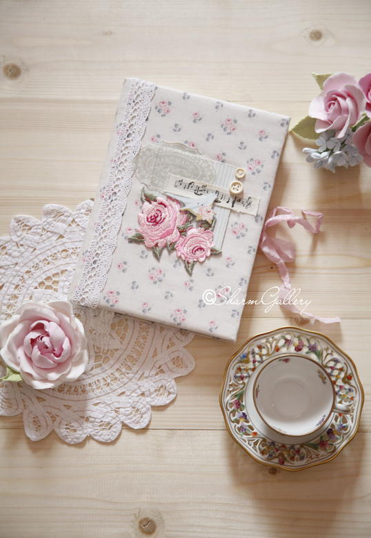 Блокнот ручной работы - "Pink roses".