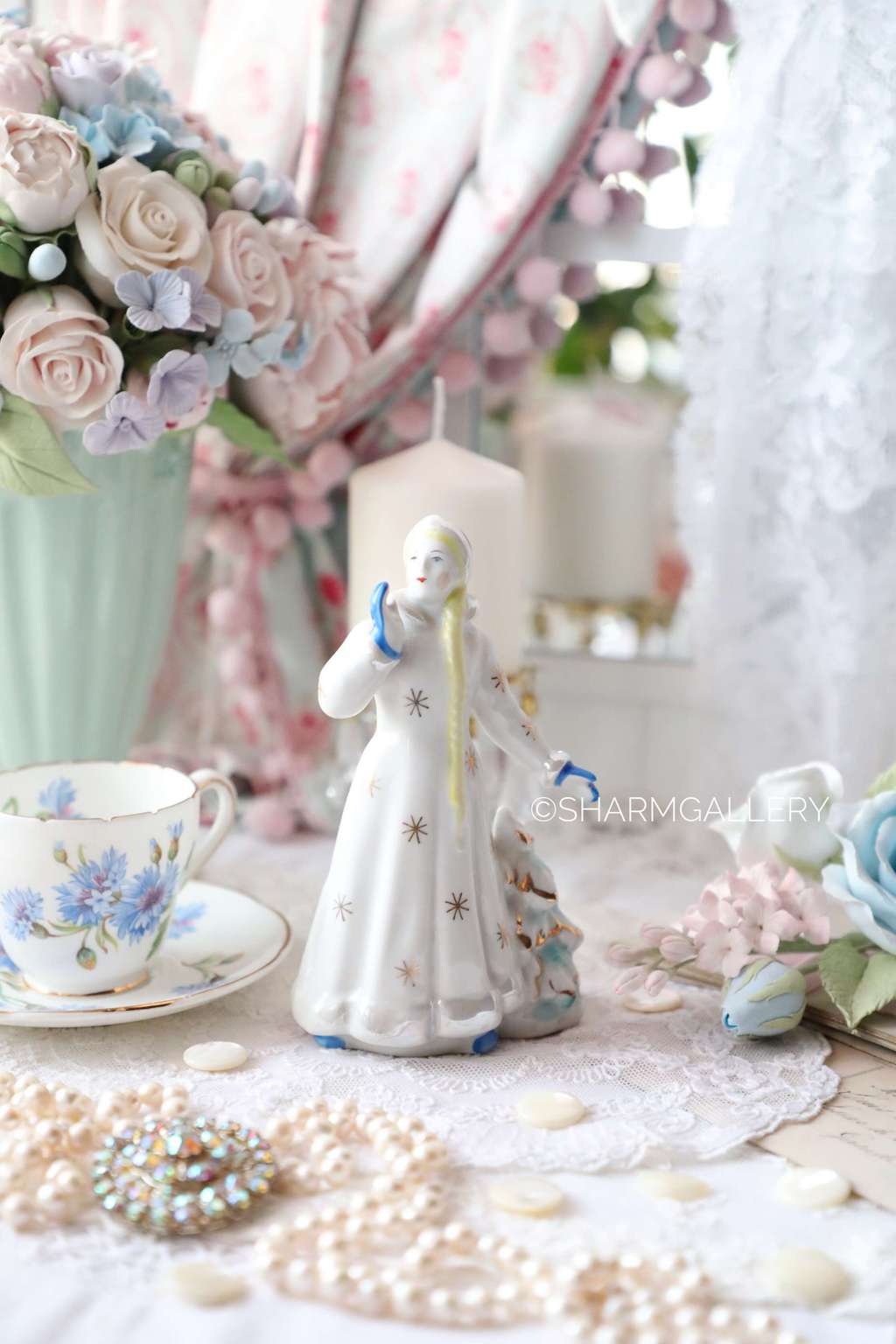 Статуэтка Снегурочка - Ау. Фарфор Дулево, 1960гг.