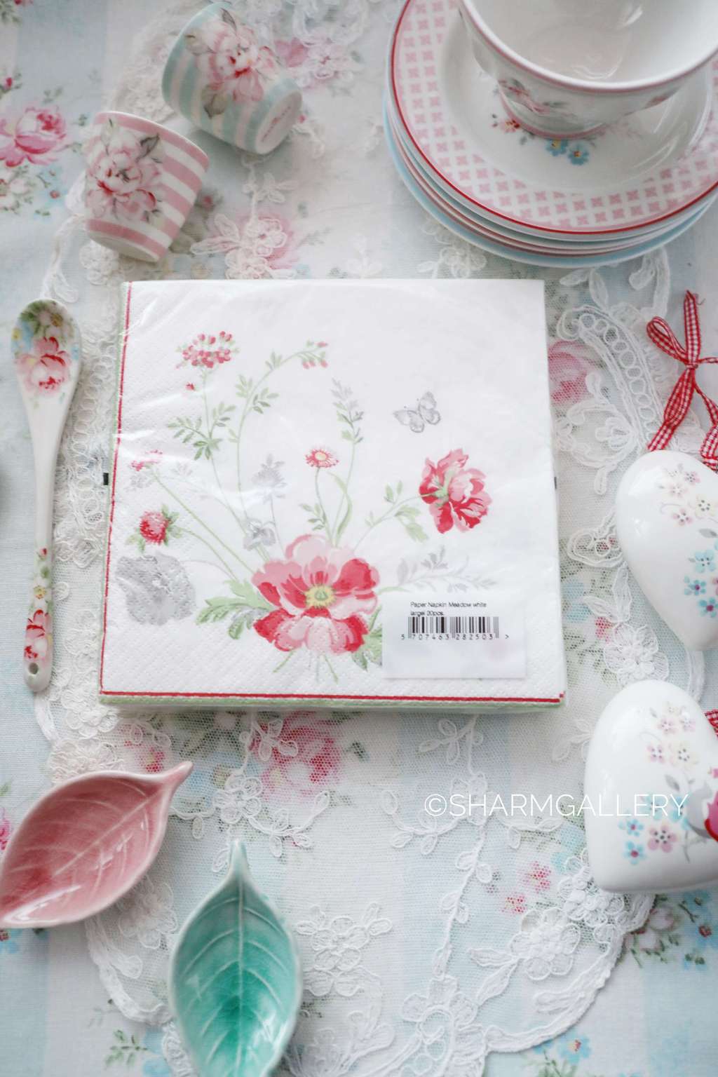 Салфетки бумажные Meadow White 33x33 20 шт. Дания GreenGate.