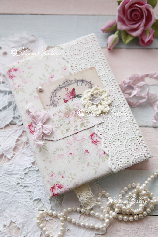 Блокнот ручной работы -"Shabby Rose".