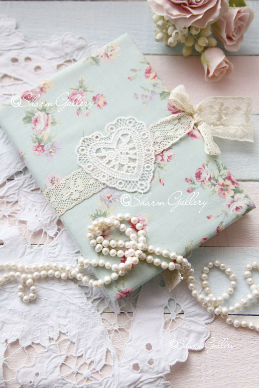 Блокнот ручной работы - "Mint Flower".