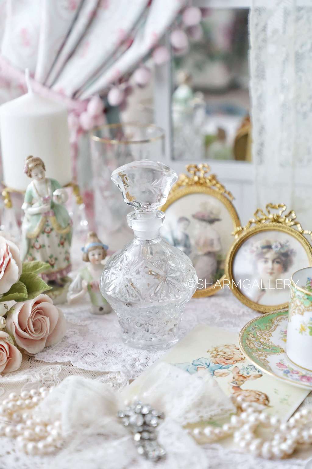 Хрустальный флакон для духов. СССР.