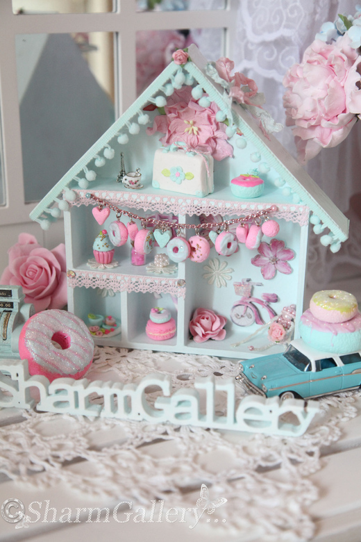 Домик - коллаж "Mint Sweet Home". Авторский.