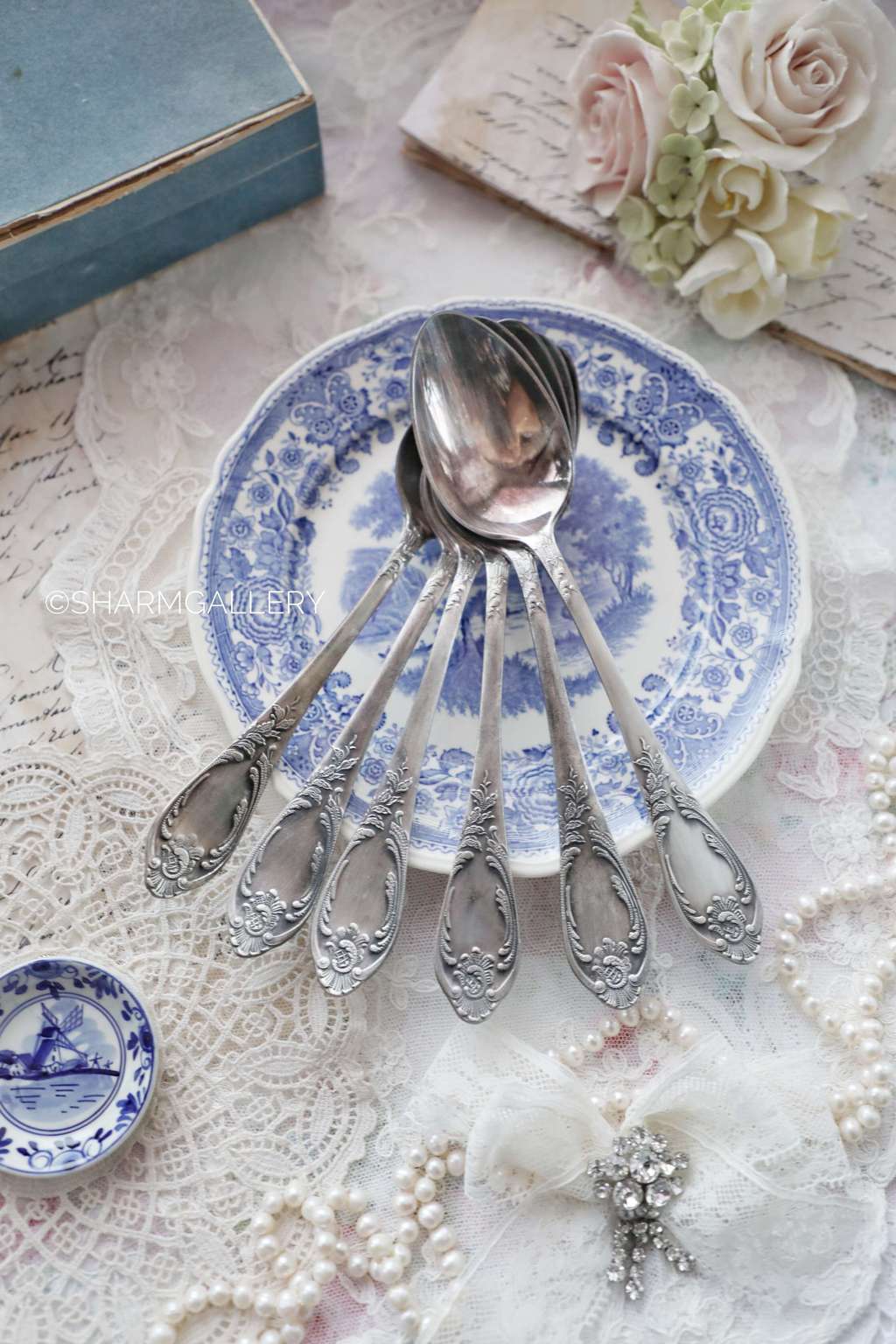 Мельхиоровые столовые ложки. Набор №130 в коробке. CCCP, ЗИШ.