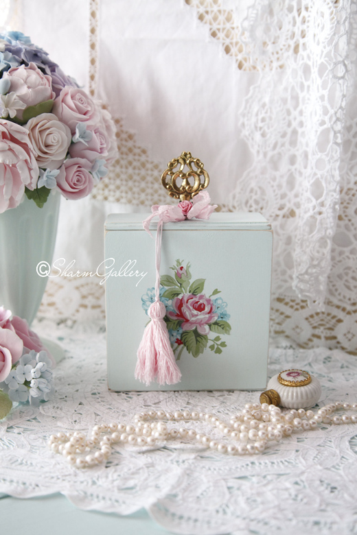 "Mint Rose". Шкатулка, коробка деревянная.