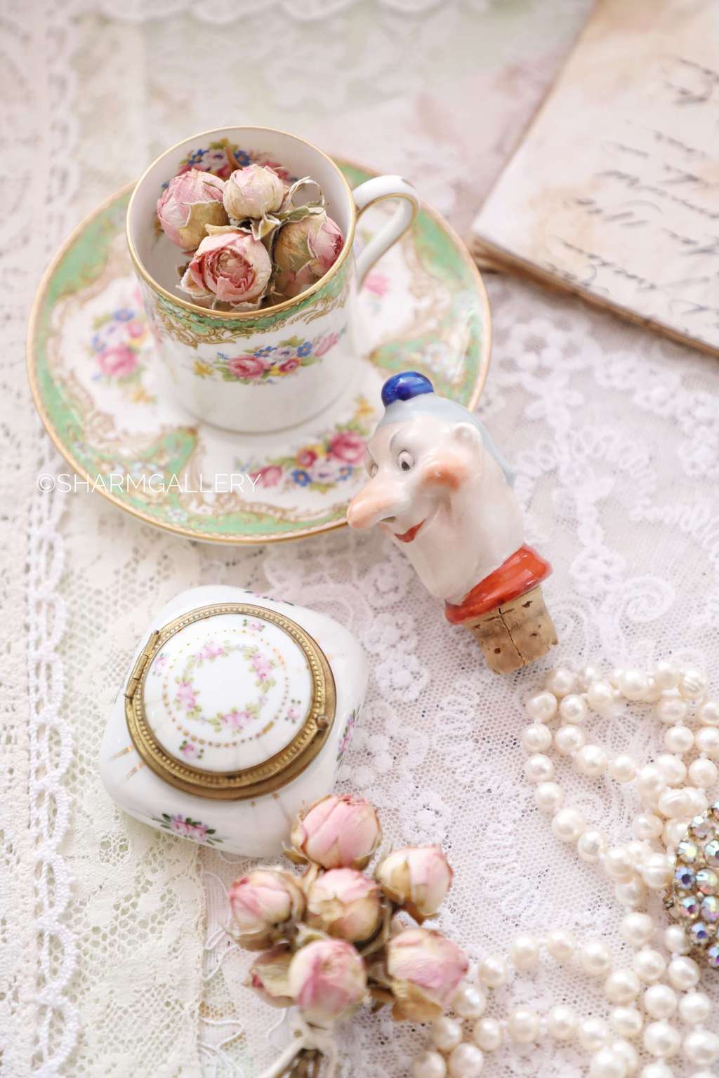 Пробка/Дозатор фарфор "Лица" из серии «Бюргеры» + штоф в подарок! Германия.