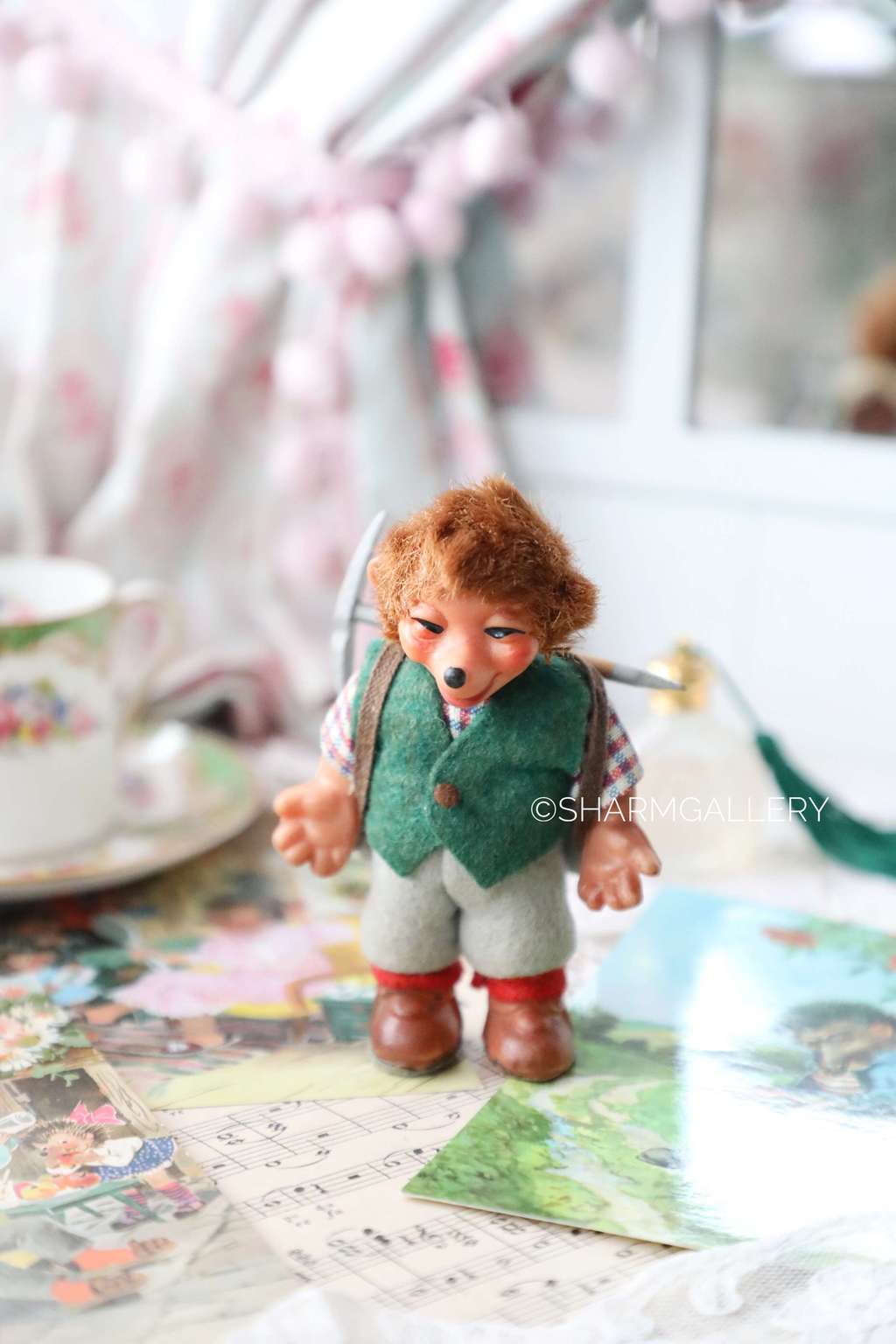 Мекки немецкий еж, ёжик "Турист". №10. Игрушка ГДР, винтаж.