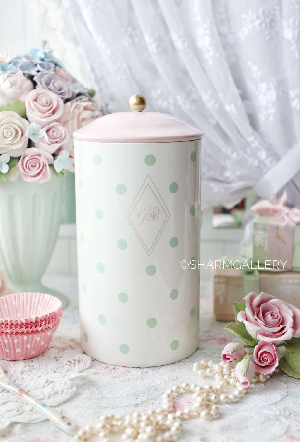 Банка эмалированная для кофе, печенья. Америка 1970гг.