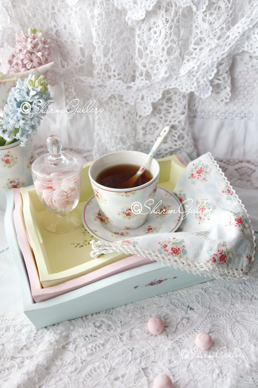 Набор деревянных подносов "Love GreenGate" - ручной, авторской работы.