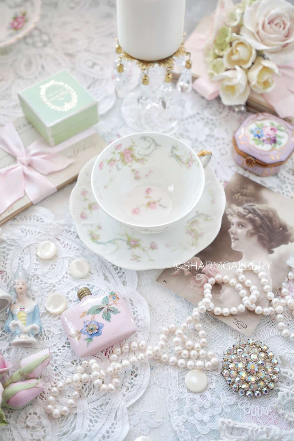 Антикварная чайная пара Haviland Limoges (Лимож) Франция.