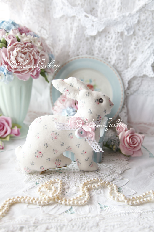 "Sweet white Bunny". Зайчик интерьерный.
