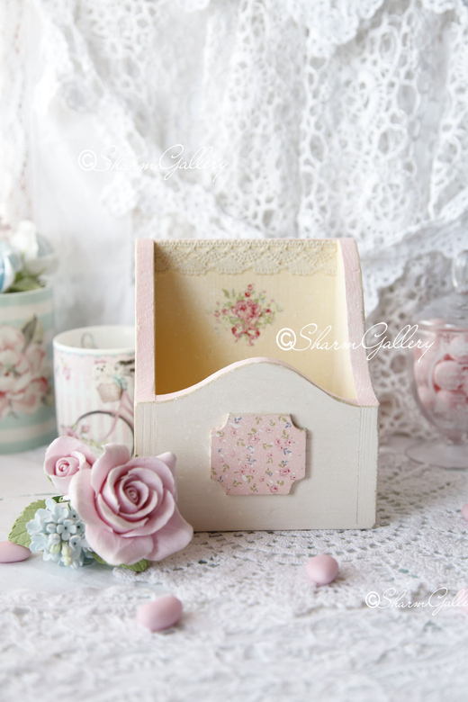 Короб деревянный для мелочей и специй - "Milk".