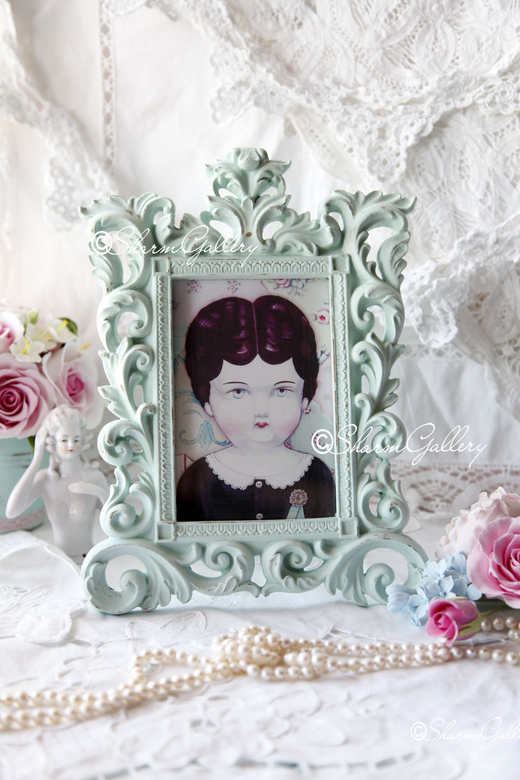Рамка для фото интерьерная - "Mint Baroque".