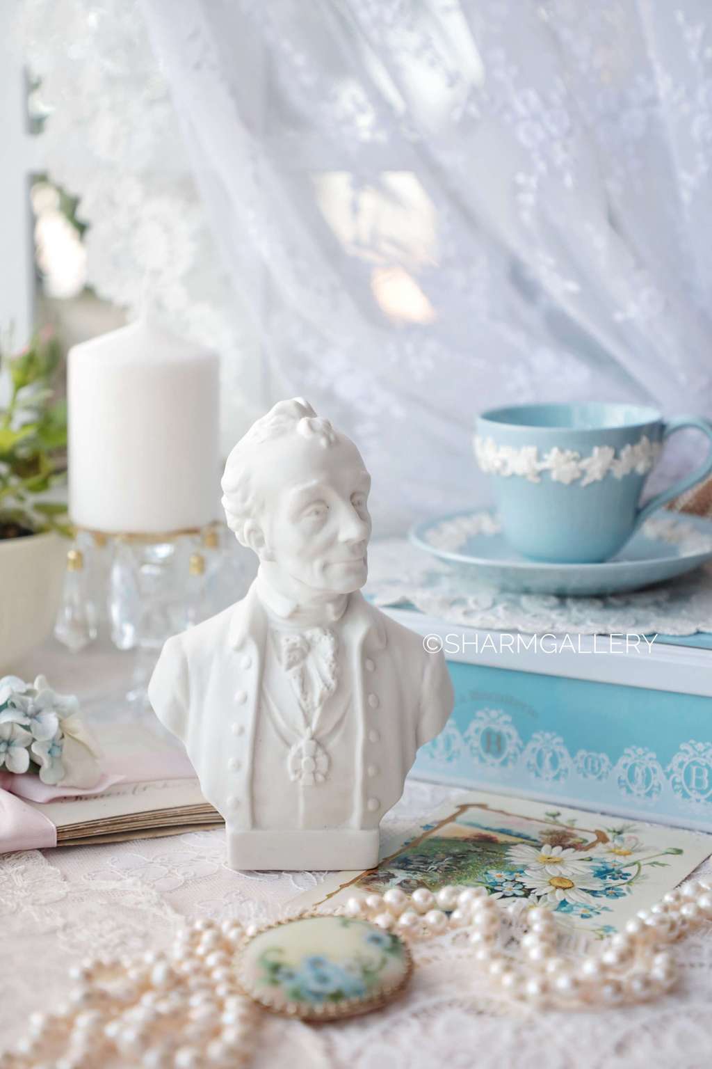 Бюст А. В.Суворова ГИКИ, ЛОЗ. Бисквитный фарфор СССР.