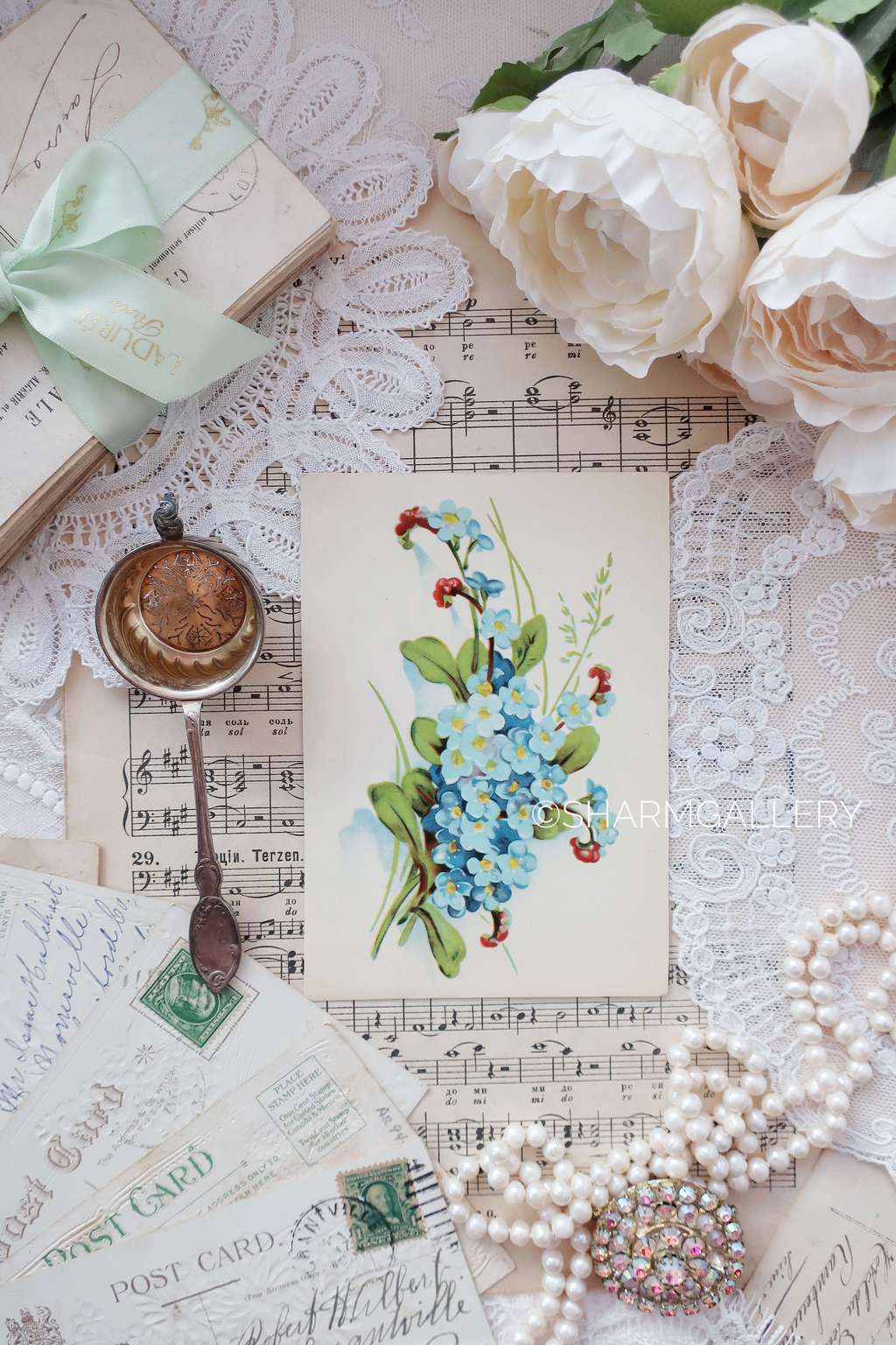 Винтажная открытка №42. "Незабудки", чистая. 1966г., Таллин.