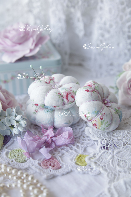 Текстильная игольница - тыковка из хлопка Green Gate.