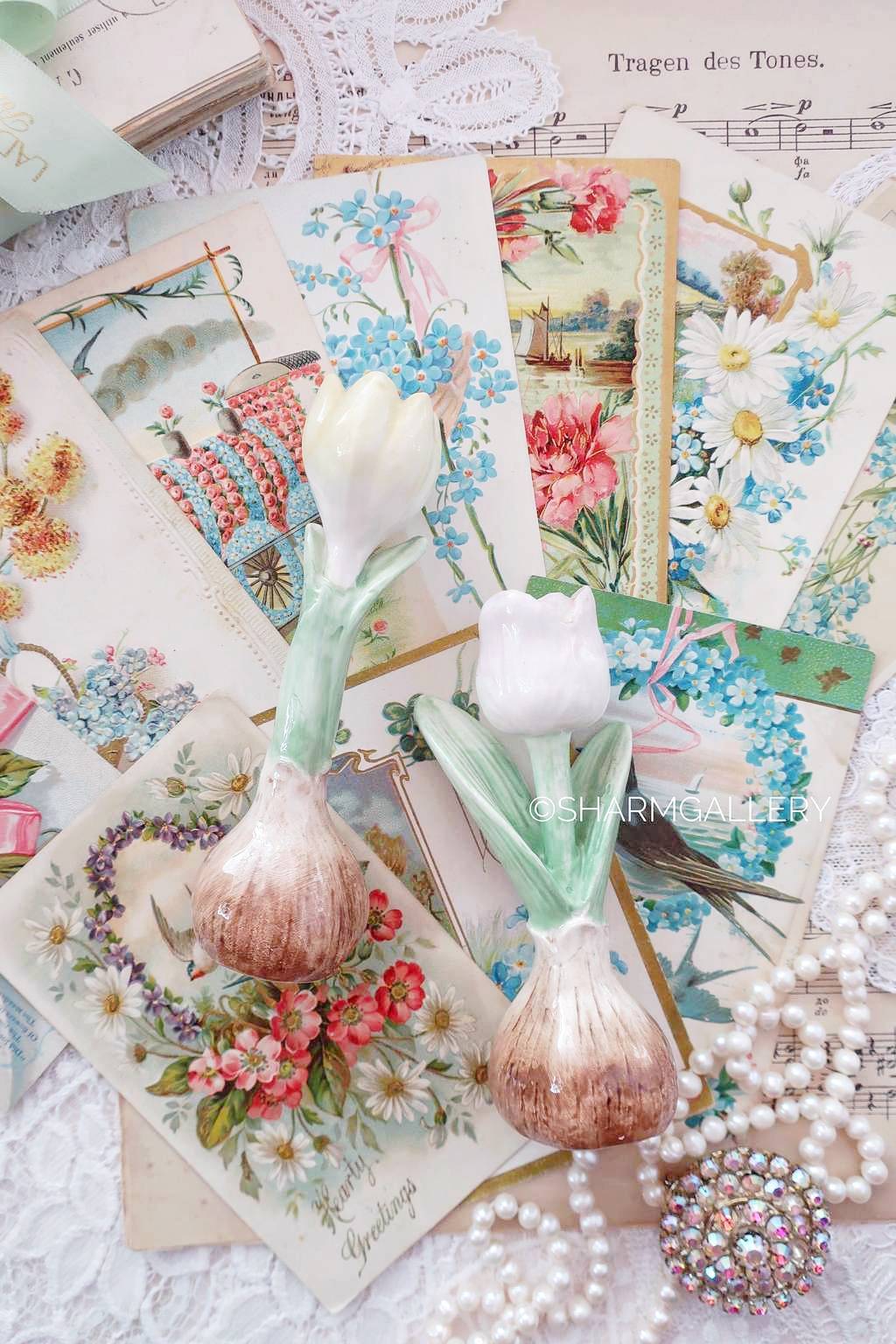 Тюльпаны пара,  керамика, Греция.