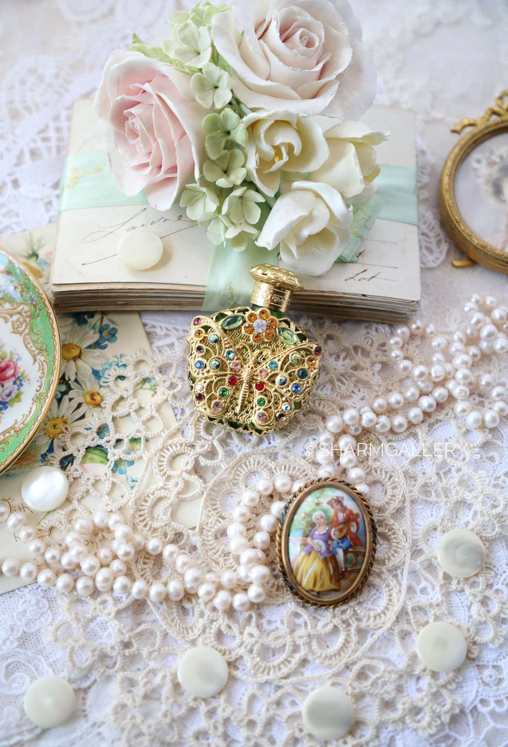 Флакон для духов «Бабочка». Винтаж, Чехословакия.