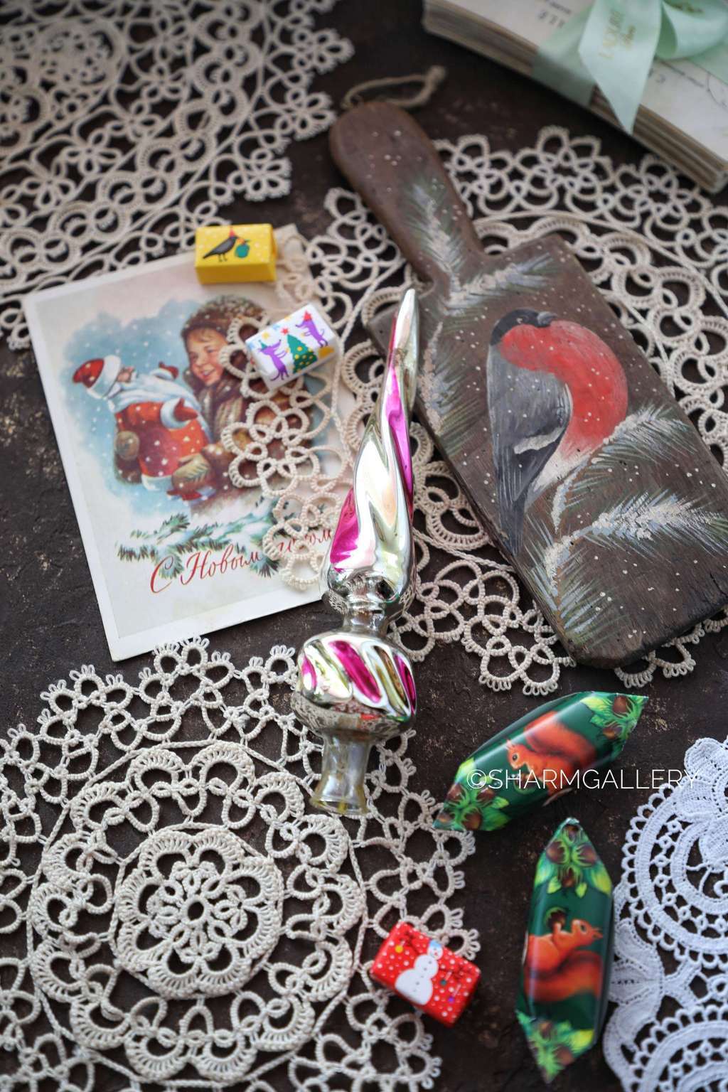 Верхушка для елки №18 Стекло, 19см., СССР.