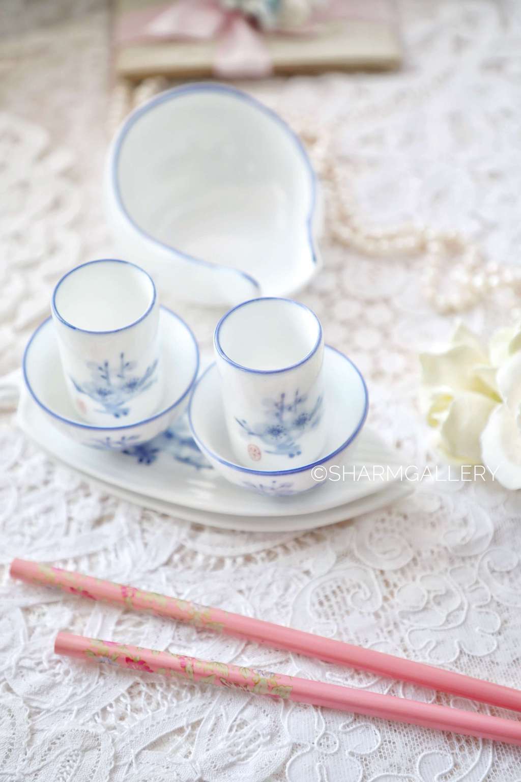 Набор для чайной церемонии, фарфор роспись, Китай.