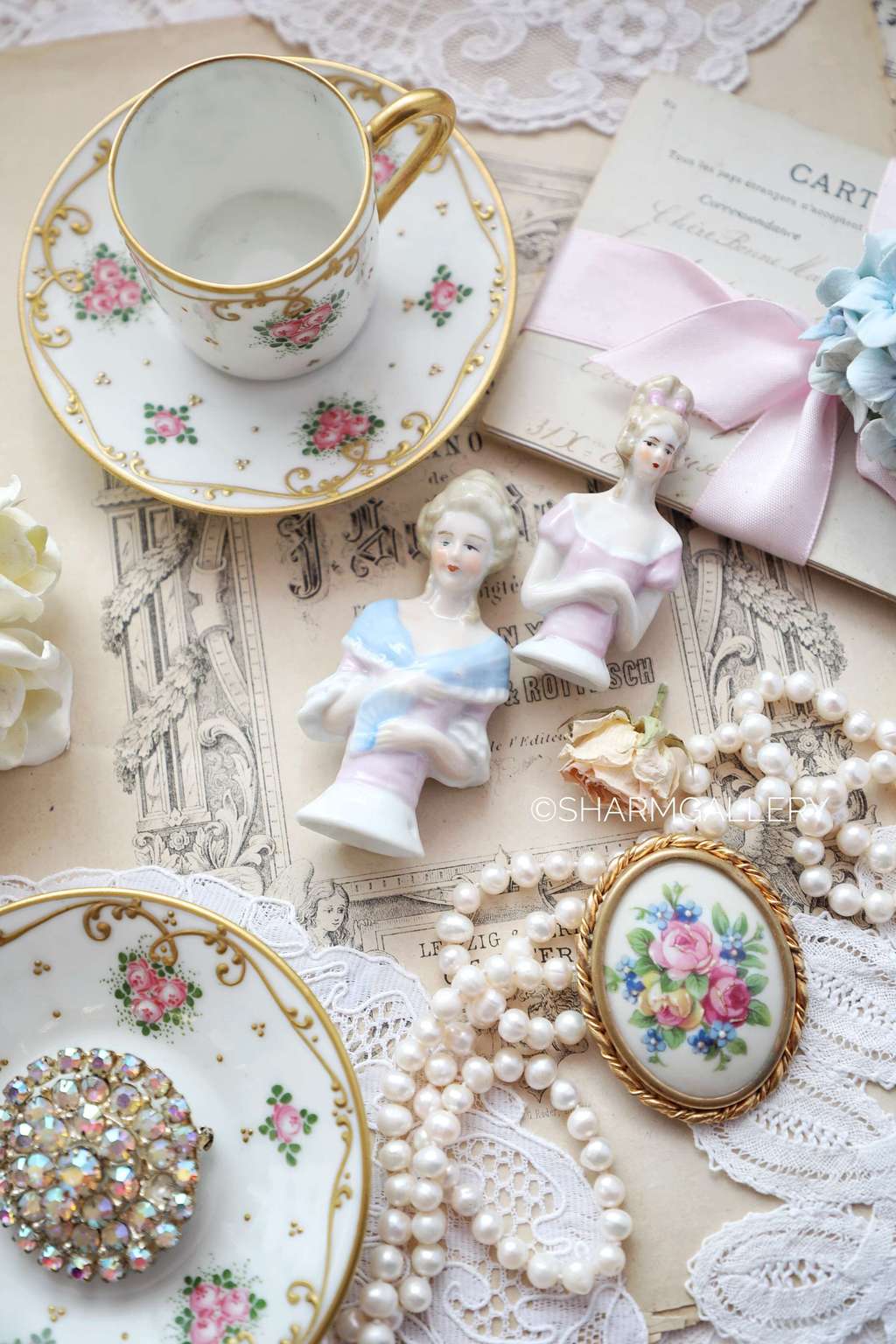 Набор Half doll пара куколок. Фарфор, Германия.