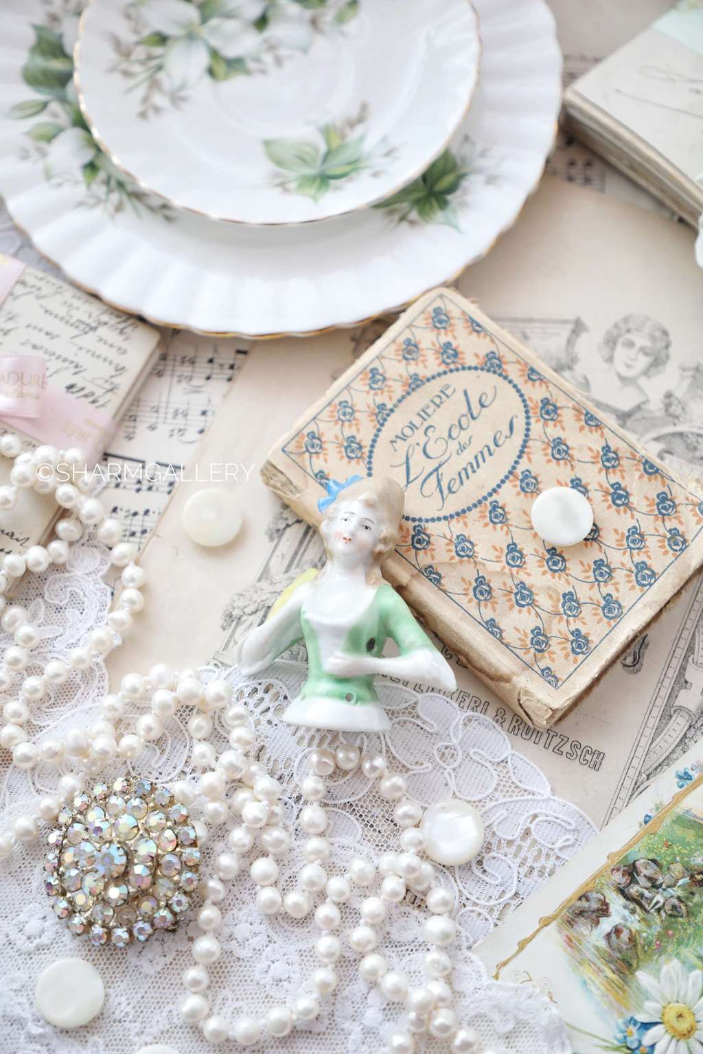 Антикварная Half doll  половинка куклы 7см. Фарфор, Германия.