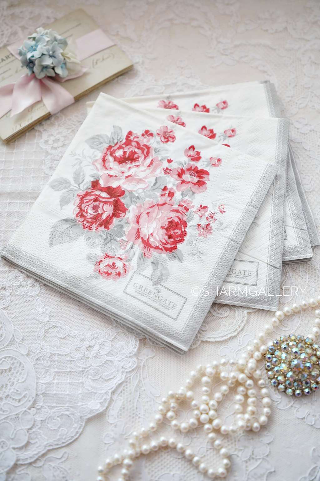 Салфетка бумажная Coco White 33x33 Поштучно! Дания GreenGate.