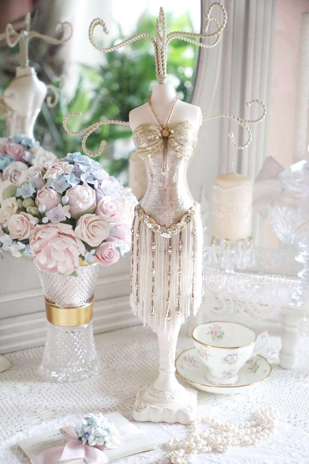 Подставка - Манекен для украшений, бижутерии «Гетсби», 49см.