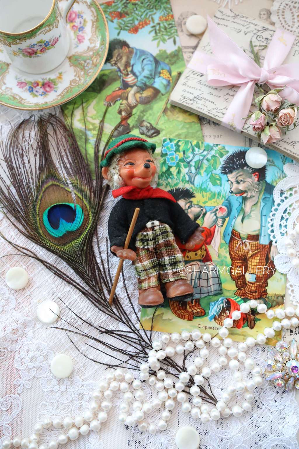 Mecki/Мекки немецкий еж, ёжик "Путешественник". №15. Игрушка ГДР