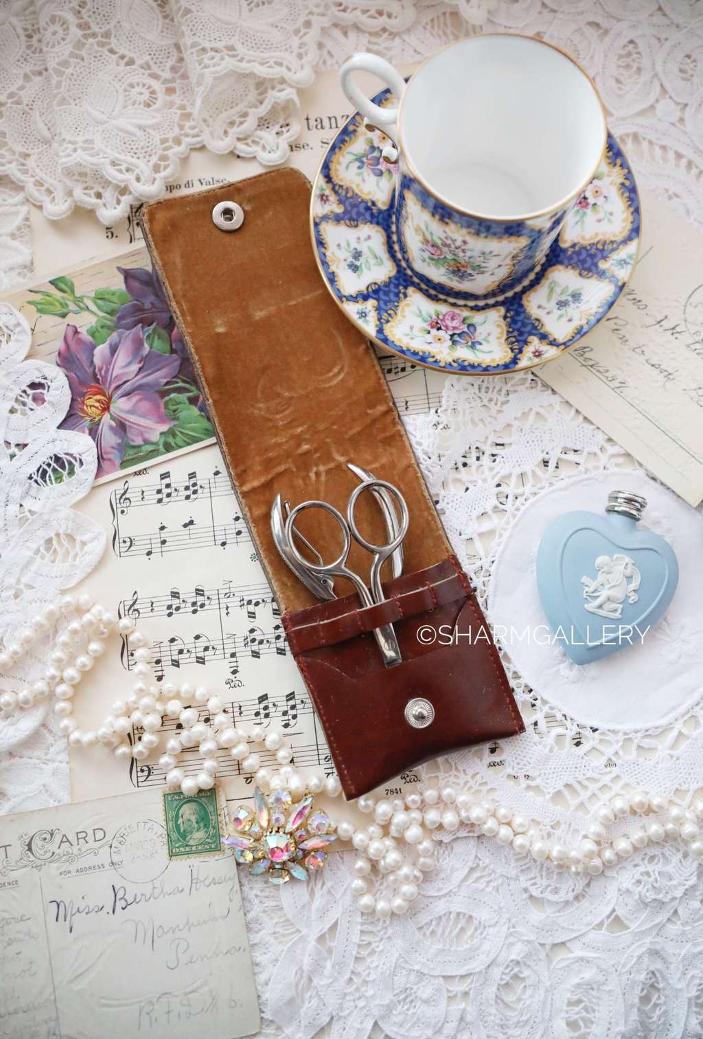 Мужской маникюрный набор,2 предмета, сталь  Zinger, Германия в кожаном чехле.