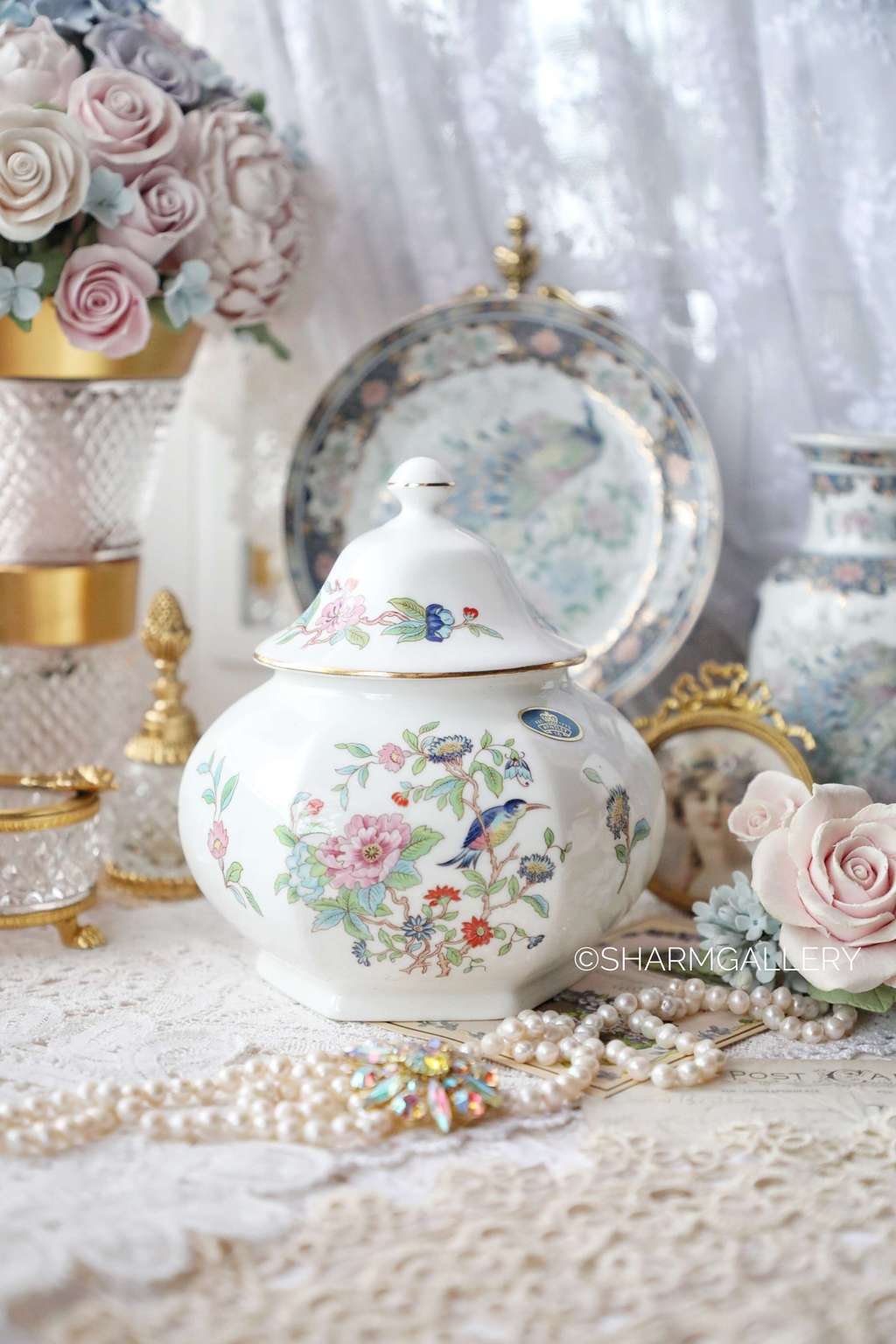 Имбирная банка «Pembroke». Фарфор, Aynsley (Эйнсли) Англия