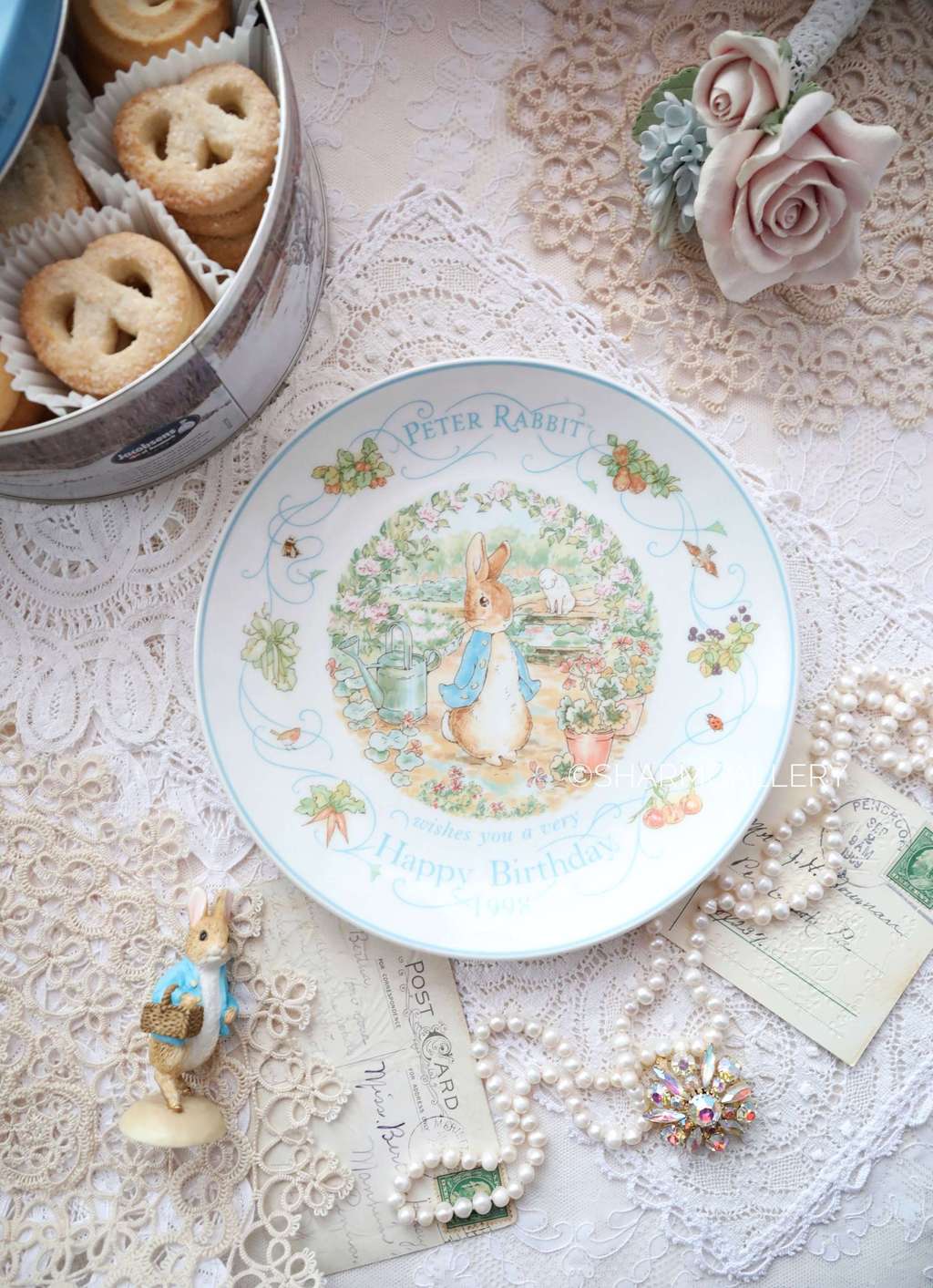 Тарелка Кролик Питер С Днем Рождения  1998г., фарфор Веджвуд Wedgwood Англия.