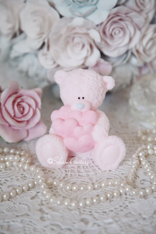 Мишка "Me To You" с сердечками. Мыло, ручной работы.