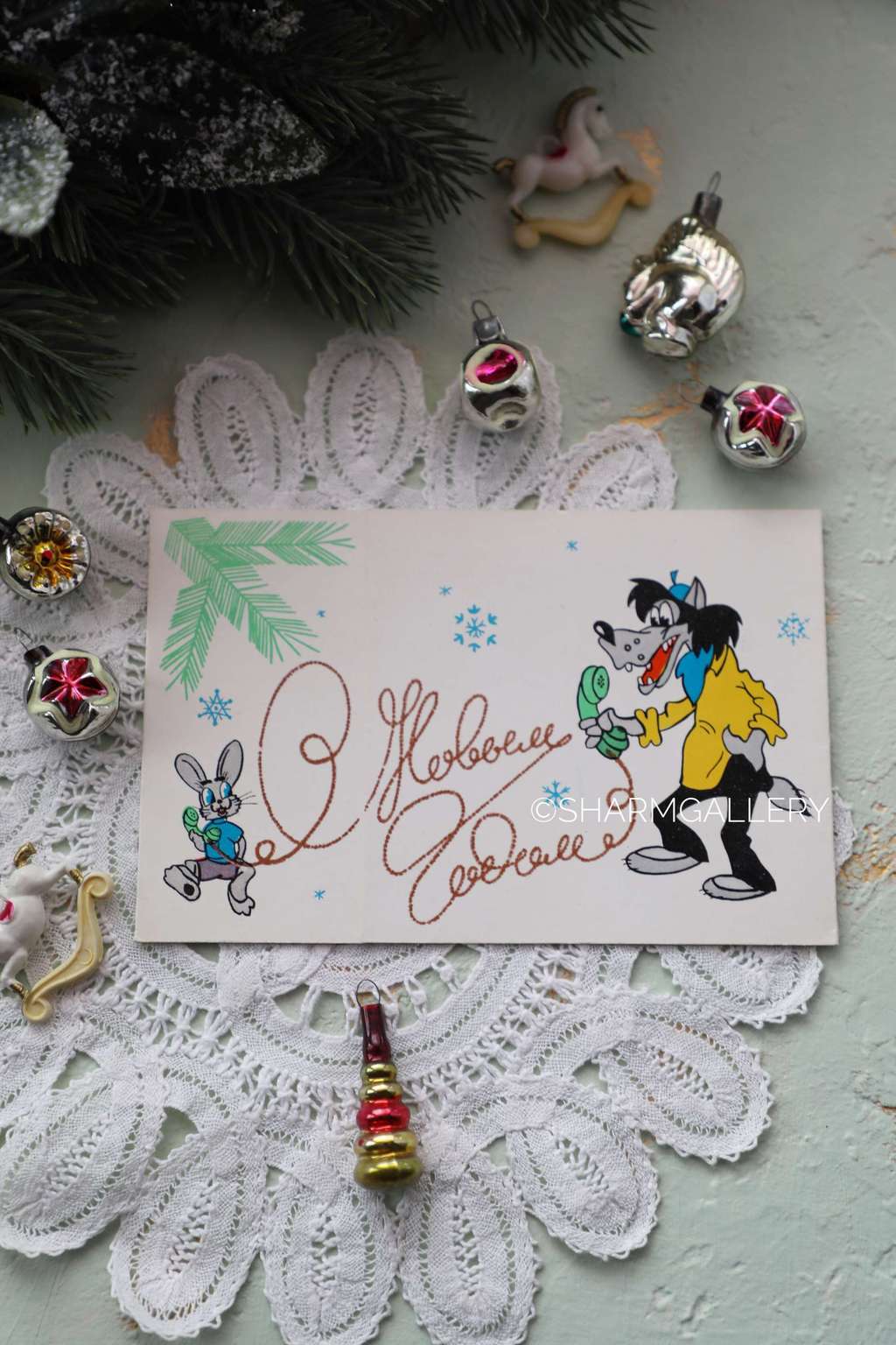 Винтажная открытка №120 "С Новым Годом!". СССР. Худ-к Б.Столяров 1974г. Чистая.