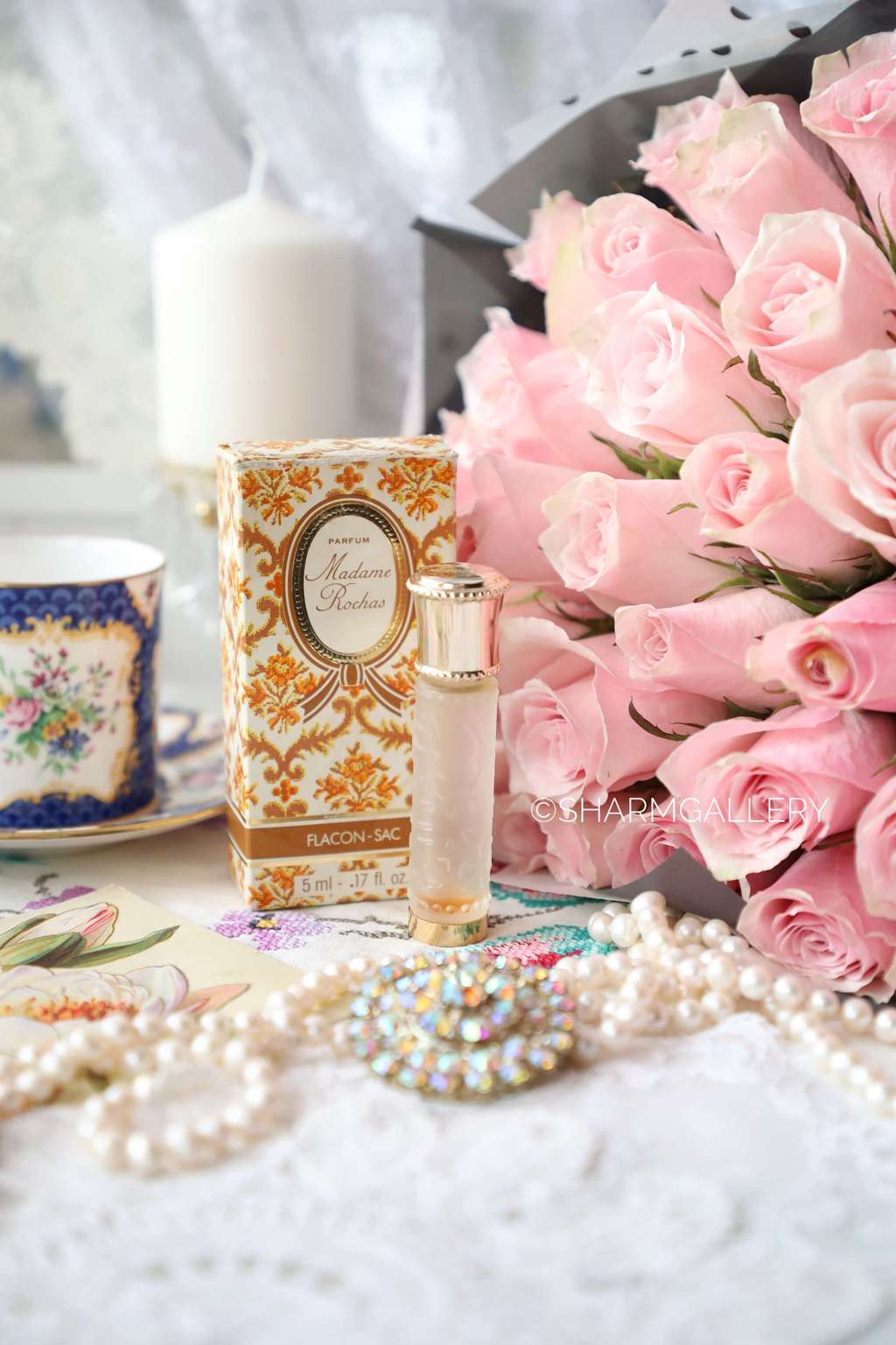 Винтажная коробочка и флакон от духов "Madame Rochas", 5ml., Rochas.