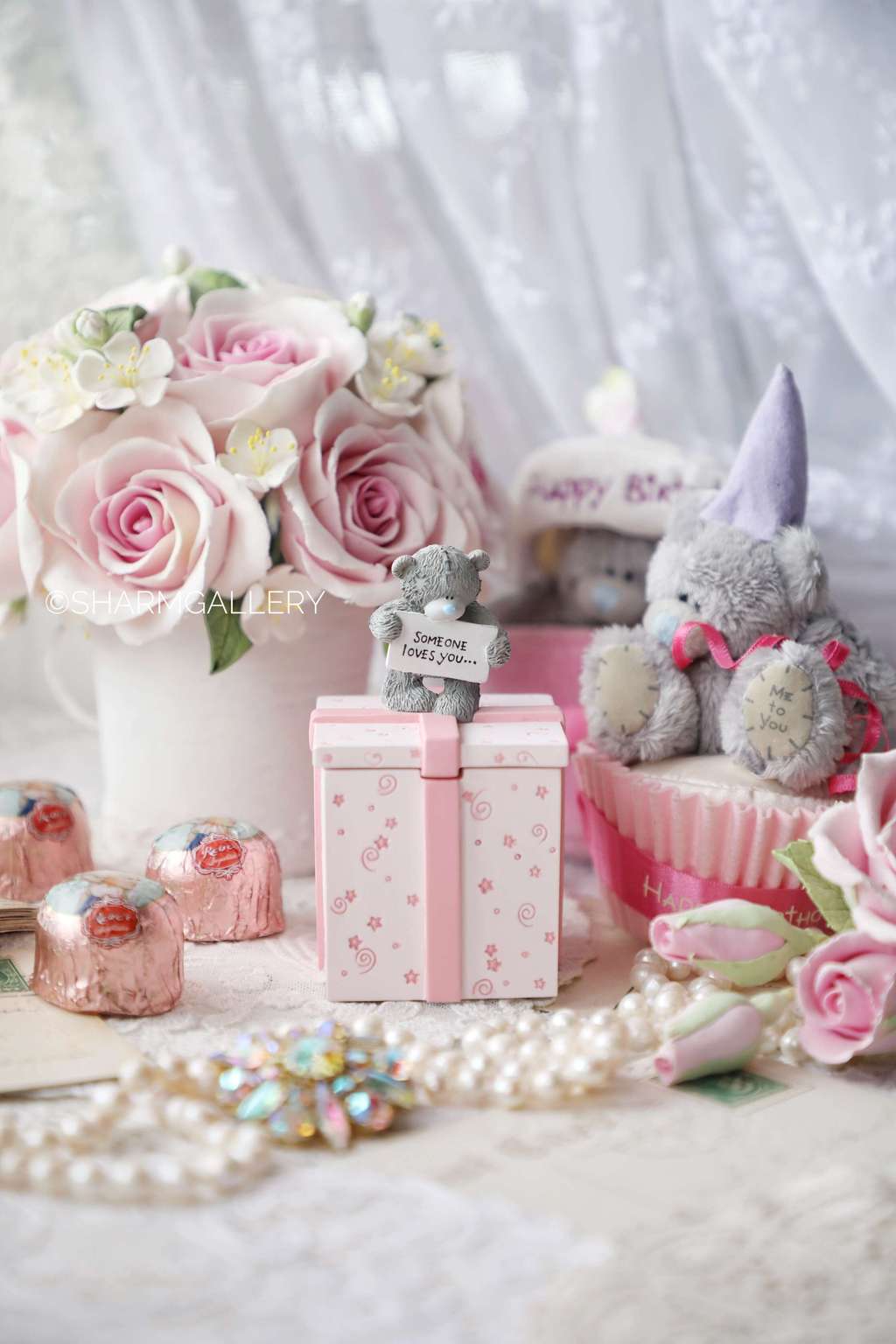 Шкатулка розовая «Me to you» с мишкой.