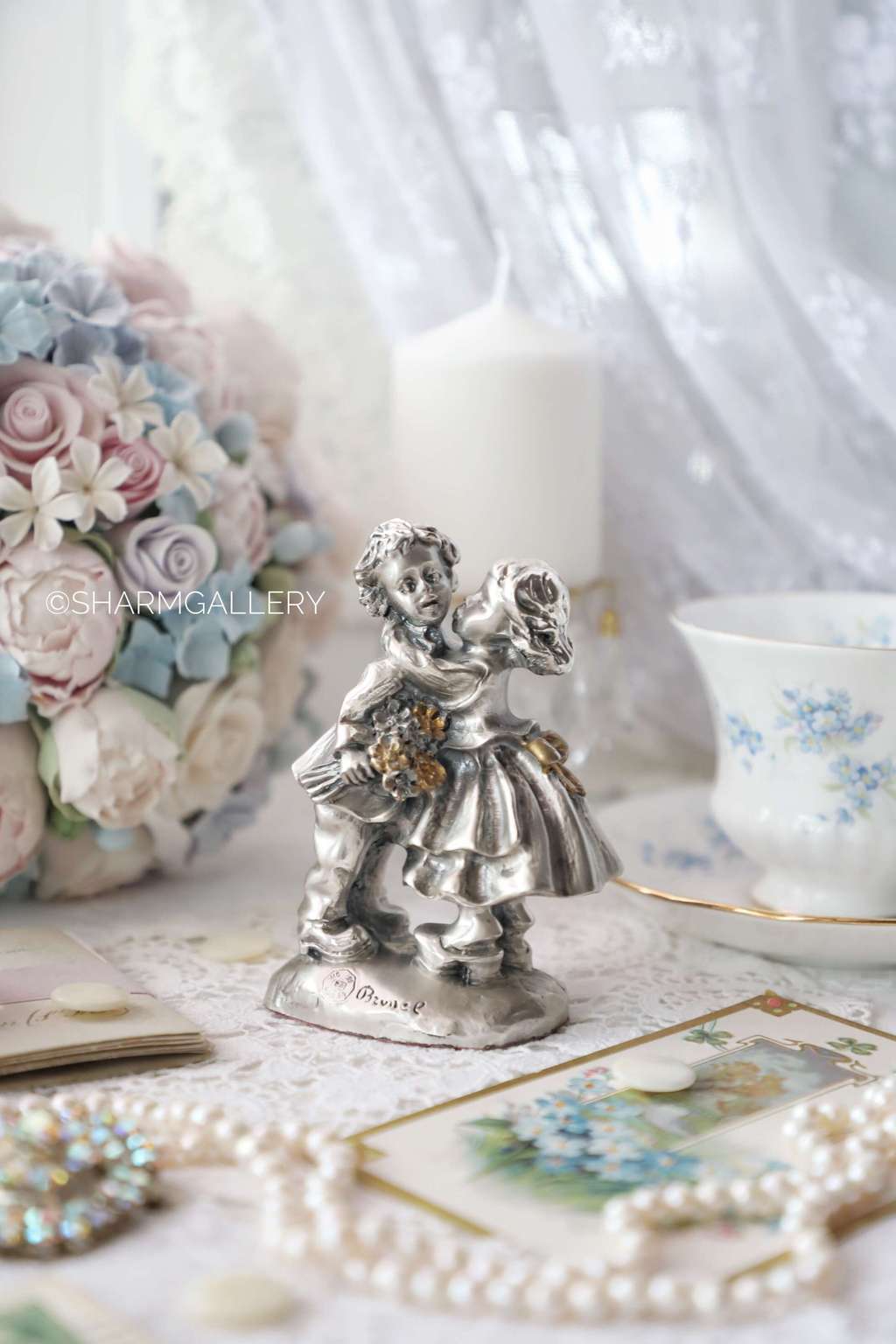 Статуэтка «Первое свидание» серебрение, Brunel, Италия 1990гг.