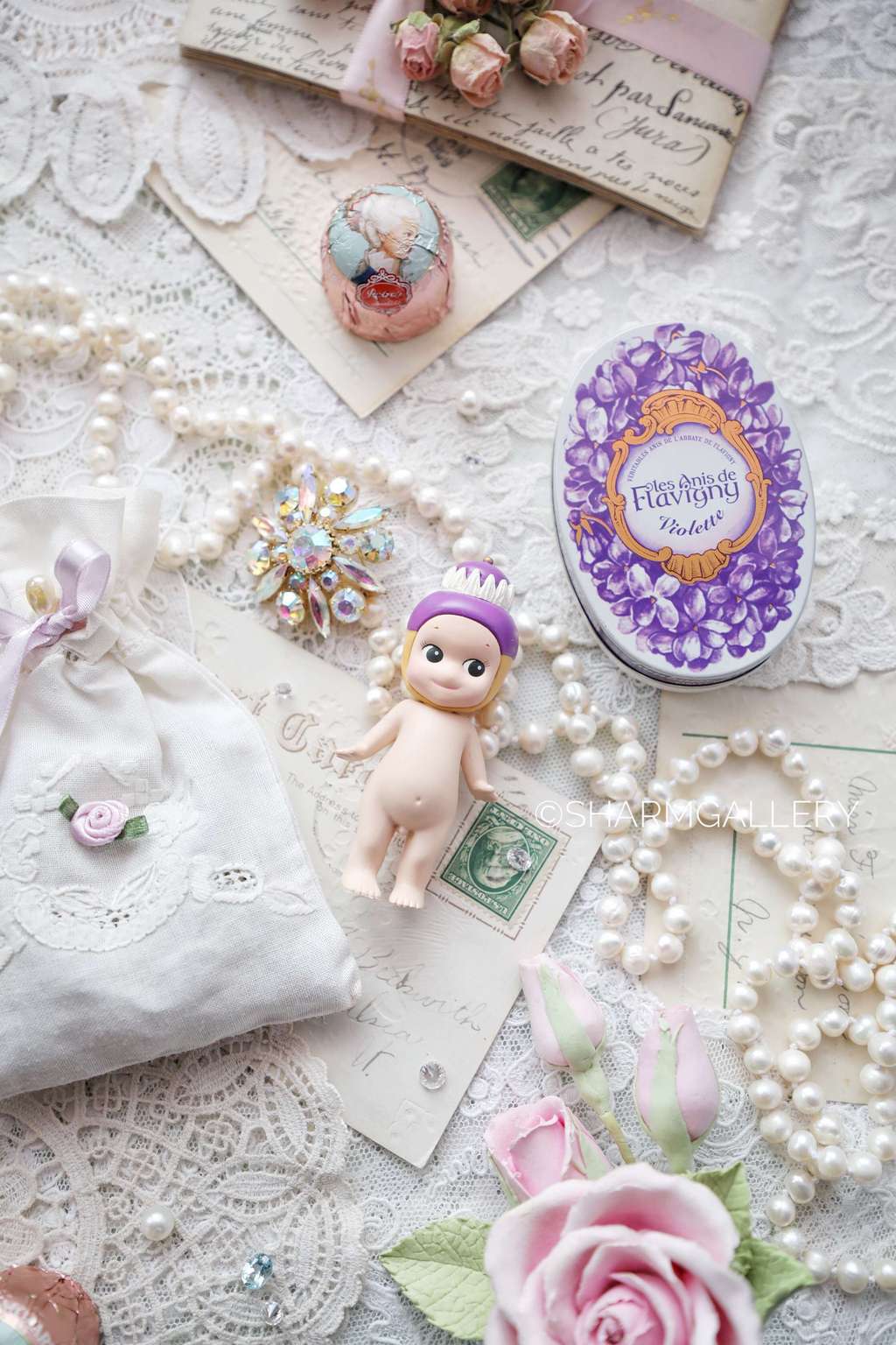 Коллекционный пупсик куколка «Lilac macaron» Sonny Angel для Laduree, Япония.