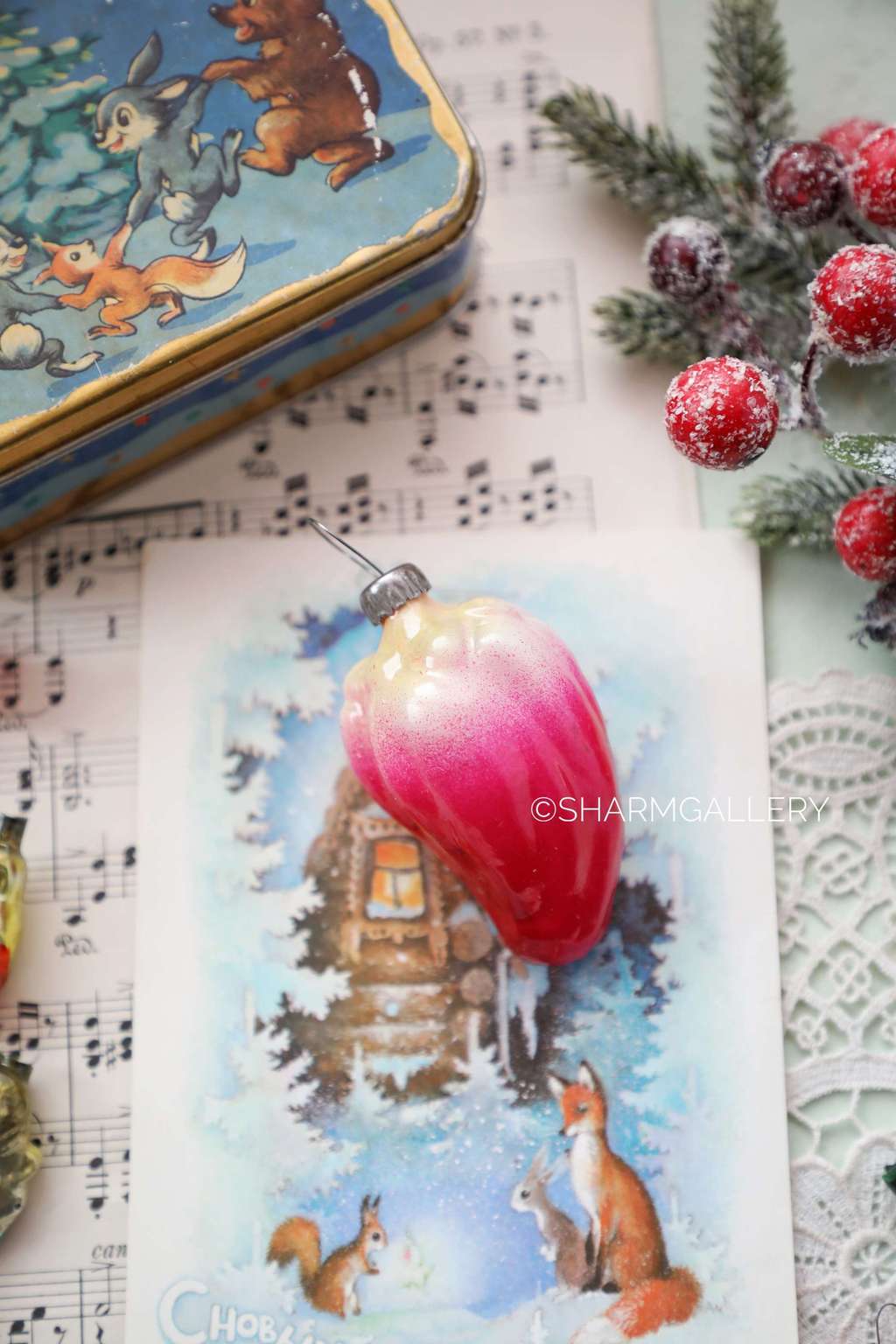 "Перец". №2. Елочная игрушка, стекло. СССР.