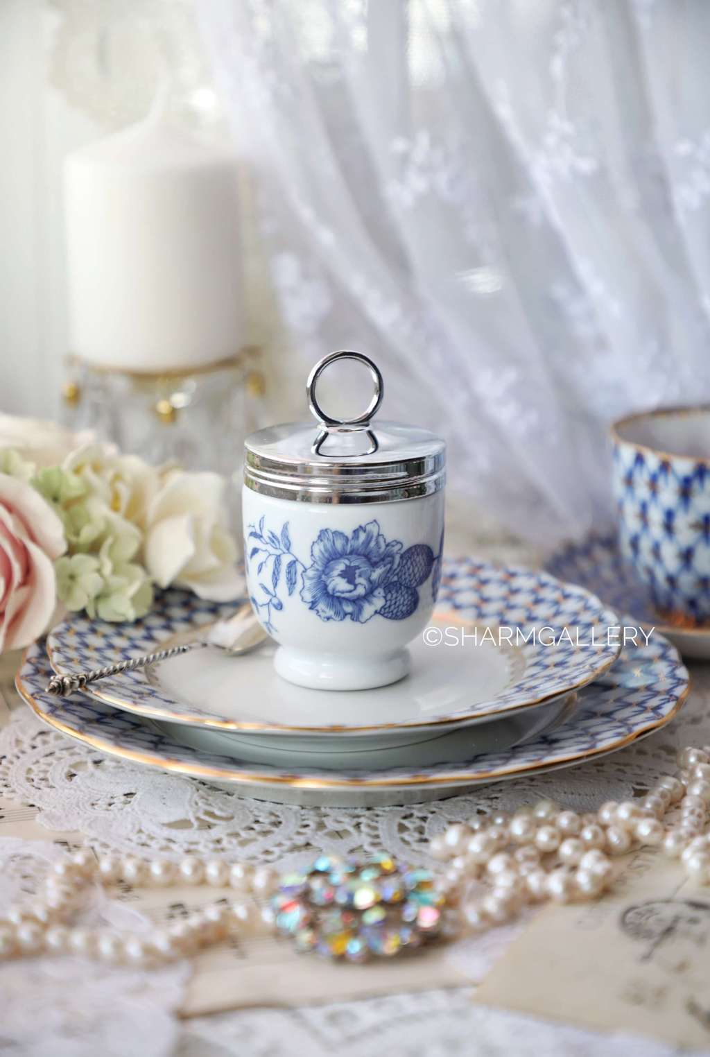 Кодлер - пашотница « Rhapsody», на 1 яйцо standart. Coddler, Royal Worcester, Англия.