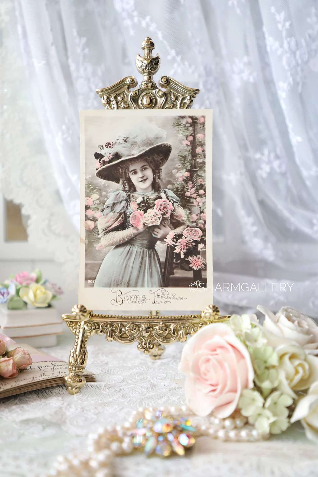 Открытка, антикварная №142, подписана.