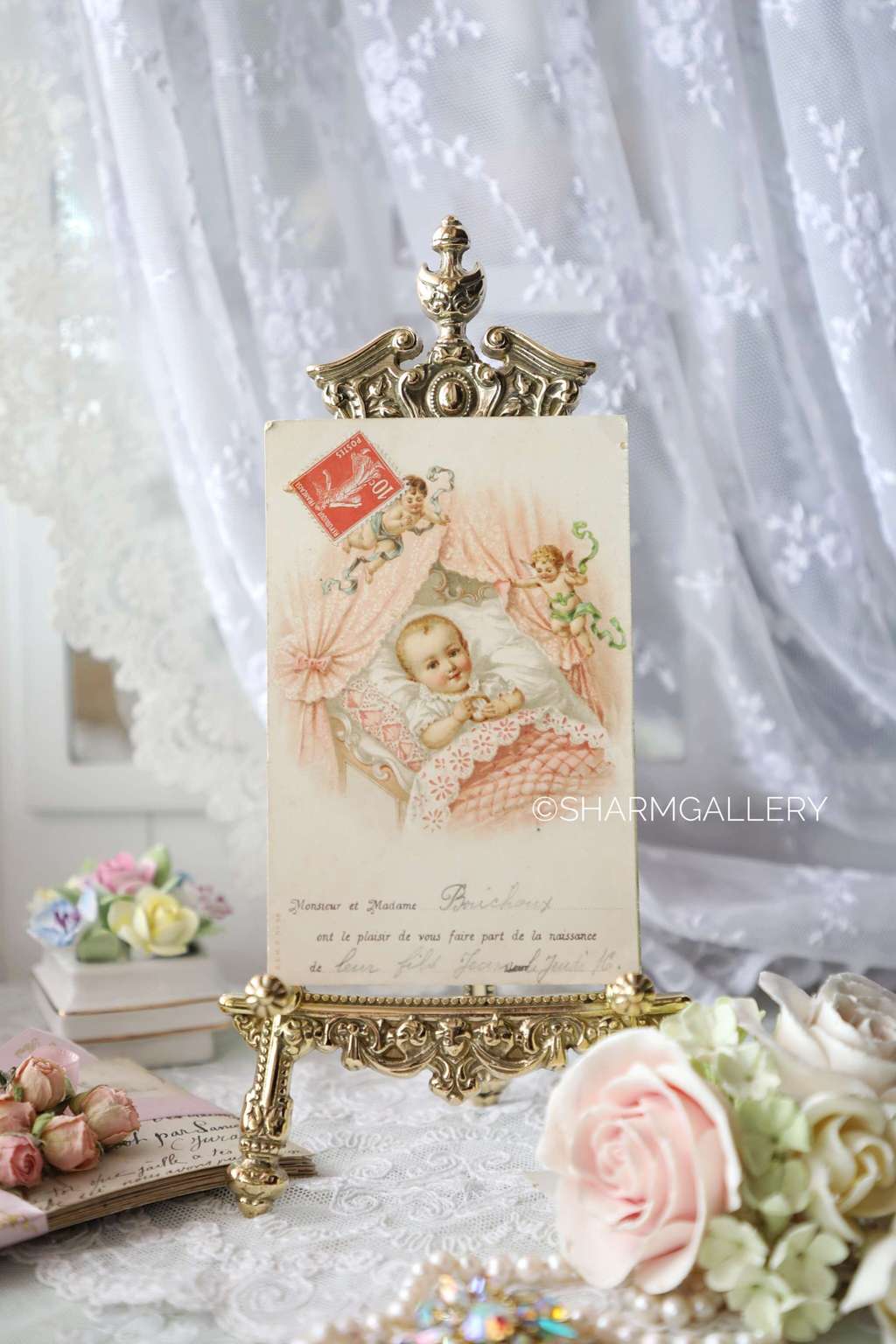 Открытка, антикварная №146, подписана